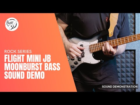 Flight Mini Bass JB MOONBURST Roasted Poplar Body Roasted Maple Neck 4-String Electric Bass Guitar w/Padded Gig Bag image 11