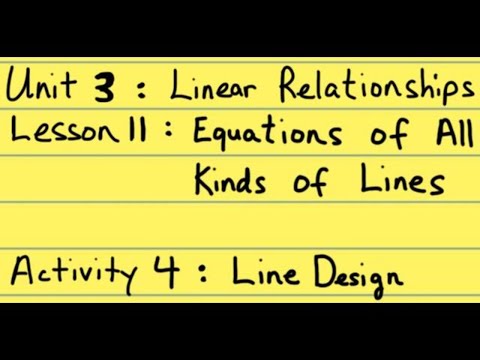 8th Grade Illustrative Mathematics: Gr. 8; U3; Lesson 11-4: Line Design