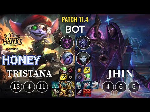 SHG Honey Tristana vs Jhin Bot - KR Patch 11.4