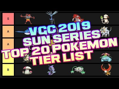 VGC 2019 Sun Series Top 20 Pokemon Tier list - Pokemon Ultra Sun and Ultra Moon Discussion
