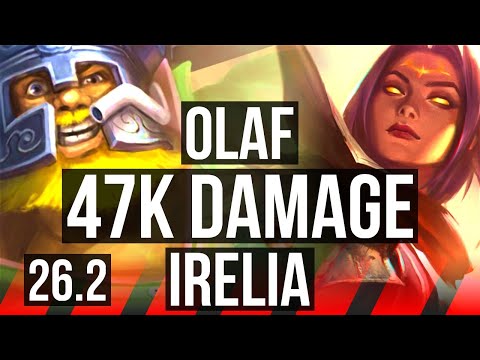 OLAF vs IRELIA (TOP) | 7k gold comeback, 47K damage | KR Master | 26.2