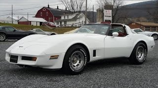 preview picture of video '1981 White Corvette Cinnabar int 33k Original Miles!'