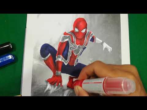 SPIDER-MAN HOMECOMING OR NEW IRON SPIDER Coloring Pages SAILANY Coloring Kids
