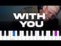 Chris Brown - With You  (piano tutorial)