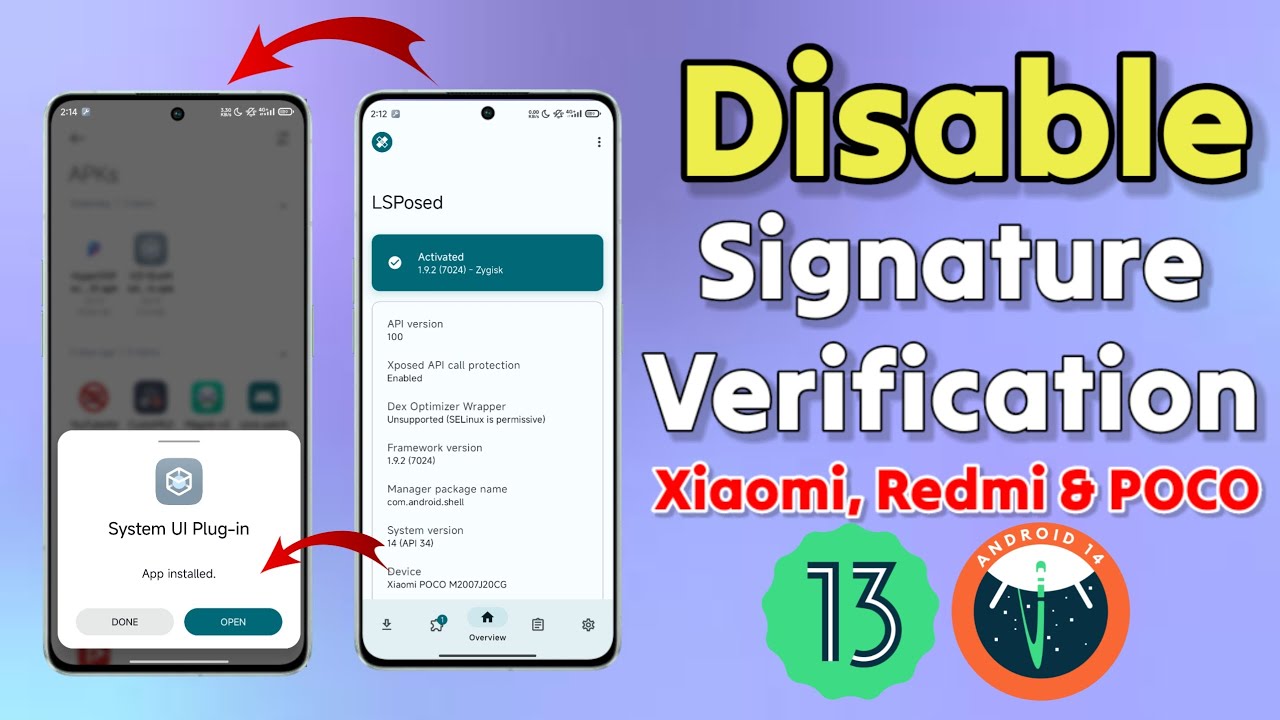 How to disable signature verification in Xiaomi Redmi & POCO Mobile | LSPosed | Core patch | Magisk