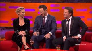 Jennifer Lawrence, Chris Pratt & Jamie Oliver Share High School Photos - The Graham Norton Show