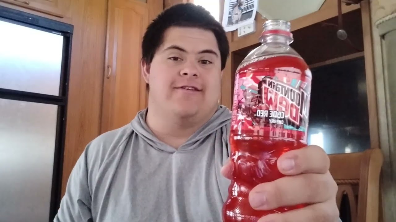 I CHUG ALL THE WAY DOWN OF MOUNTAIN DEW CODE RED CHERRY