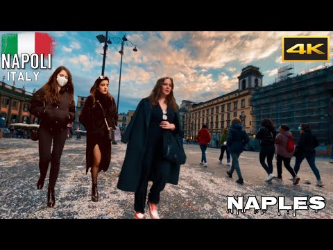 Napoli ( Naples,Italy ) 2022 - walking Tour - 4K