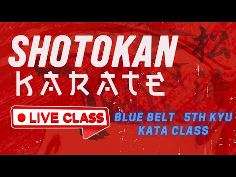 GMAU Shotokan Karate LIVE | Blue Belt (5th Kyu) Kata Class thumbnail