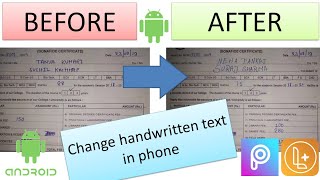 Picart pro editing | Change or Replace handwritten text in photo in phone | Pen writing change