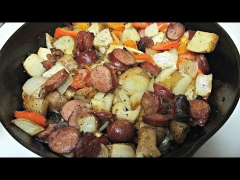 Cast Iron Fried Potatoes And Onions Kielbasa Recipe