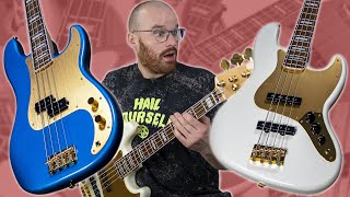 Video thumbnail for A $600 SQUIER BASS??? -  Squier 40th Anniversary Gold Edition Basses! [Demo] by Patrick Hunter