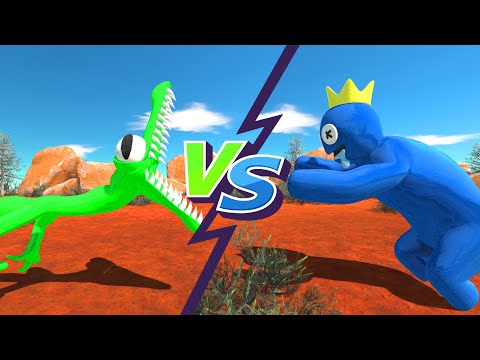 Rainbow Friend Orange vs Rainbow Friends Blue - Animal Revolt Battle Simulator