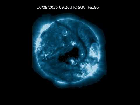 Sun 24 Hour Timelapse | Iron / 195 Å | Extreme UV (October 9, 2025) #shorts