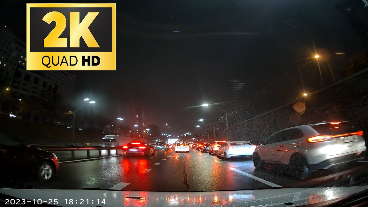 Driving in Kyiv,Ukraine - October 2023 - Traffic jams - Timelapse 4x | Пробки по Киеву в час пик