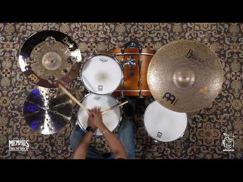 Meinl 16” Byzance Dual Trash Crash 2020-present - Unlathed, raw, extra-dry center paired with a finely lathed, brilliant-polished outer edge. Bild 9