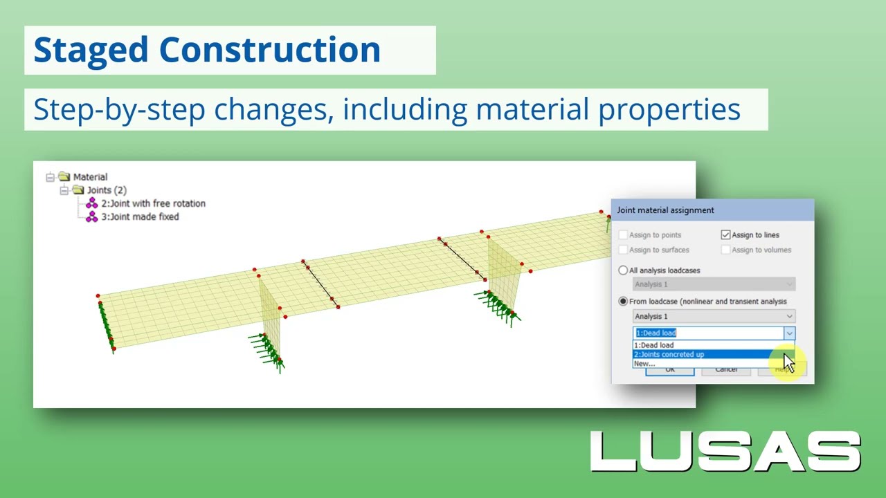 In short: Stage construction improvements in LUSAS version 21