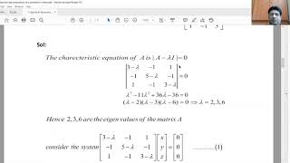1 Spectral decomposition of a symmetric matrix