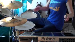 Roland Octapad II Yamaha QY70 & Acoustic Drums - Jamming - Katie Marie