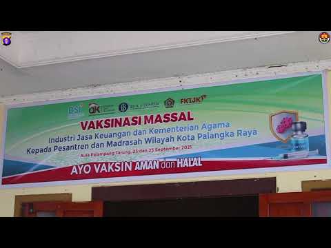 Wakapolda Kalteng bersama Wagub Tinjau Vaksinasi Massal Pesantren dan Madrasah di Kota Palangka Raya