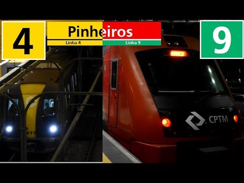 Metrô SP/Via Quatro e CPTM | Trens na estação Pinheiros