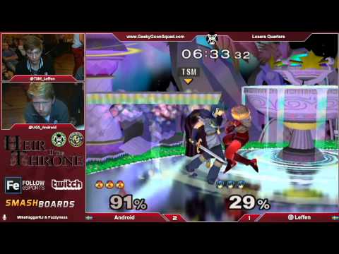Heir2 - Android (Sheik) Vs. TSM | Leffen (Yoshi,Marth) - Losers Quarters - Melee