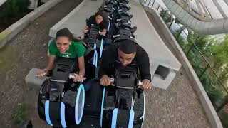 Eagles Super Bowl MVP Jalen Hurts + Fiancé Bry Burrows ride TRON Lightcycle Run at Walt Disney World