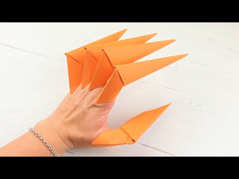 How to Make Paper Claws ✔️ Easy Tutorial (Origami without Glue)