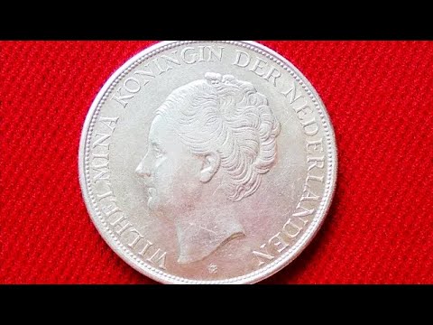 Netherlands East INDIES SILVER 2-1/2 GULDEN 1943 - Wilhelmina I (Mint D – Denver)