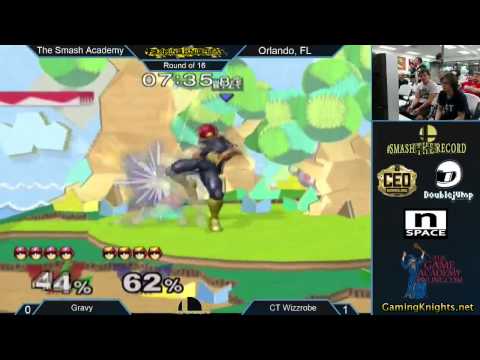 The Smash Academy 2 - Gravy vs CT Wizzrobe - top 16 bracket - SSBM