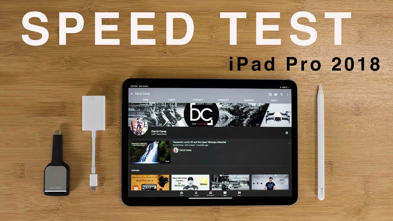 iPad Pro 2018 | Speed Test | USB-C Card Reader | 4K