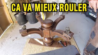 Changer les roulettes d'une table ancienne