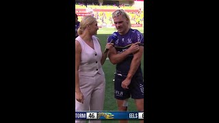 Makes sense now... 😅 #NRLStormEels #9WWOS #NRL