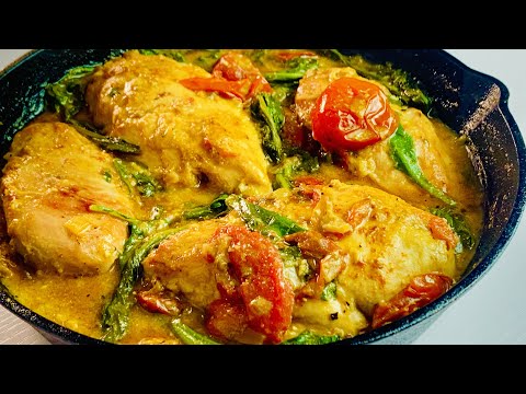 Creamy Spinach Chicken Breasts | Easy Spinach and Chicken Breast Recipe