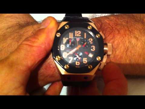 Chronograph - How to use a Chronograph watch - Using the Swiss Legend 10541-RG-01-BB