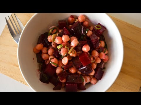 Ensalada de GARBANZO y REMOLACHA - LISTA EN 5 MINUTOS. Fresca, Nutritiva y Deliciosa.