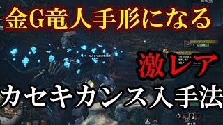 MHW金の古代竜人手形Gが貰えて金策中に捕れるカセキカンス入手法【新大陸のヌシの捕獲】魚釣りクエスト