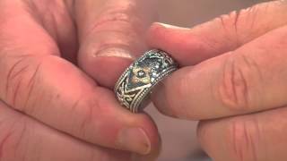 Black Hills Sterling Bold Textured Band Ring, 12K with Kerstin Lindquist