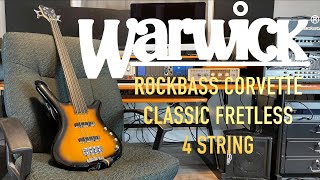 Video thumbnail for Warwick Rockbass Fretless Corvette Classic 4 String by Cryptic Mask Guitar