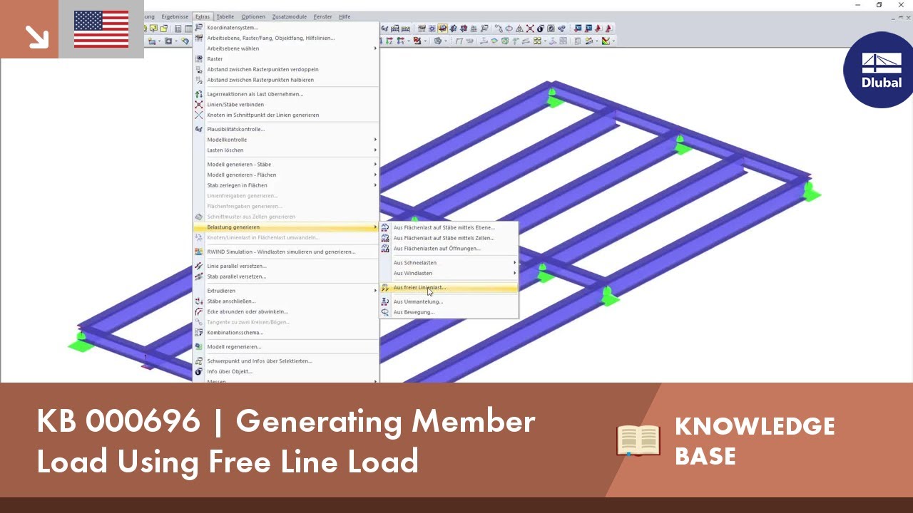 KB 000696 | Generating Member Load Using Free Line Load