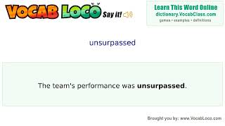 Video thumbnail for unsurpassed