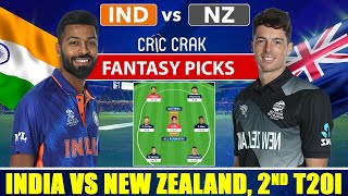 🔴Live 2nd T20I: IND vs NZ Dream11 Team Prediction Today Match | India vs New Zealand Live Dream 11
