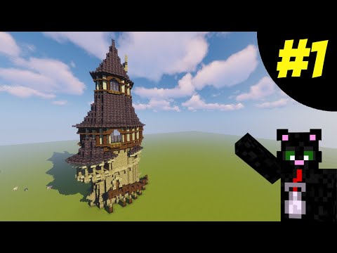 Minecraft - Medieval Wizard Tower Tutorial #1