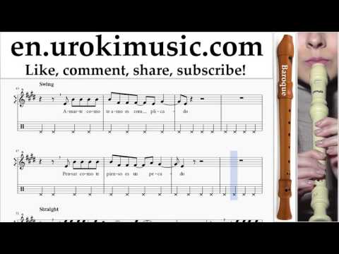 Recorder lessons (B.) Prince Royce - Darte un Beso Part#2 um-352