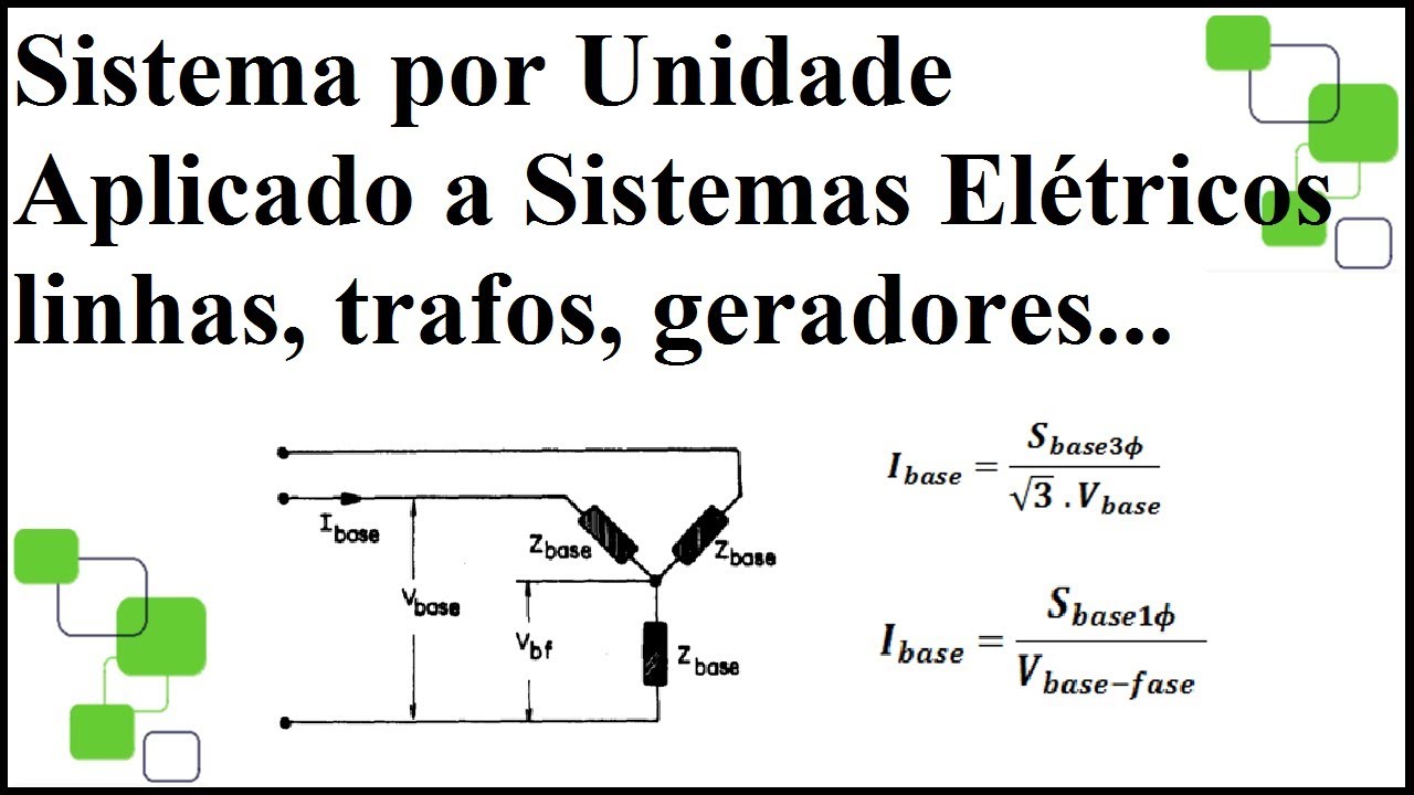 Sistema por Unidade PU (Monofásico, Trifásico ) e Mudança de Base