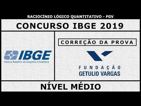 ✅ #FGV 2019 ✅ Raciocínio Lógico Quantitativo ✅ Concurso IBGE 2019 ✅ Nível Médio