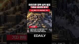 마이크론, 분기매출 379% 폭증…삼전닉스에 쏠리는 눈