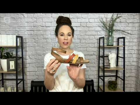 Earth Origins Leather Ankle Strap Sandals - Leesa on QVC