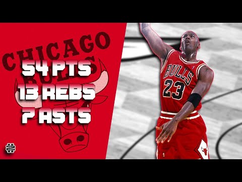 Michael Jordan 54 pts 13 rebs 7 asts vs Lakers 92/93 season