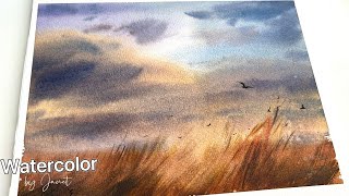 Serene Autumn: A Watercolor Tutorial